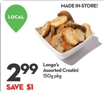 Longo's Longo's assorted crostini offer