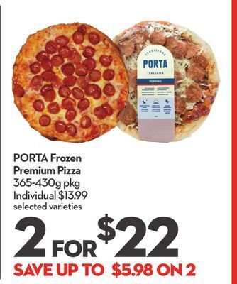 Longo's Porta frozen premium pizza offer