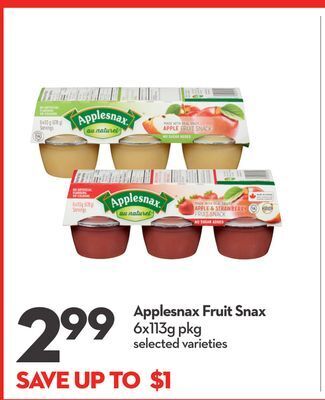 Longo's Applesnax fruit snax offer
