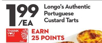 Longo's Longo's authentic portuguese custard tarts offer