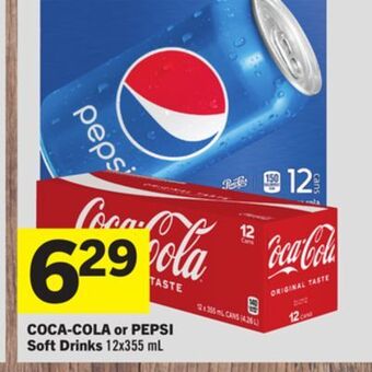 Foodland Coca-cola or pepsi soft drinks 12x355 ml offer