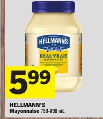 Foodland Hellmann's mayonnaise 750-890 ml offer