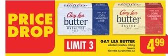 No Frills Gay lea butter, 454 g offer