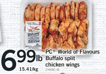 Fortinos Pc world of flavours buffalo split chicken wings offer