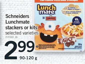 Fortinos Schneiders lunchmate stackers or kits,90-120 g offer