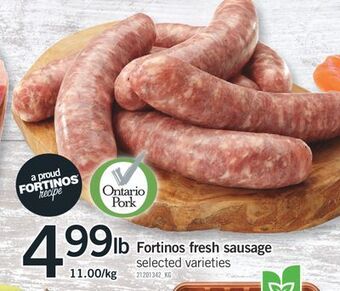Fortinos Fortinos fresh sausage offer