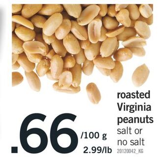 Fortinos Roasted virginia peanuts offer