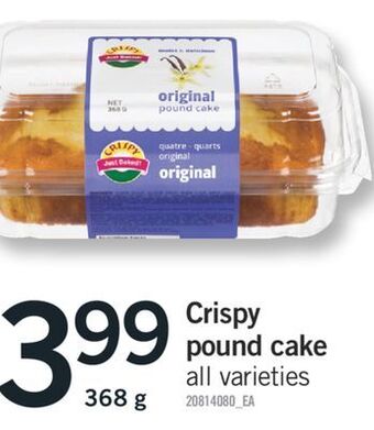 Fortinos Crispy pound cake, 368 g offer