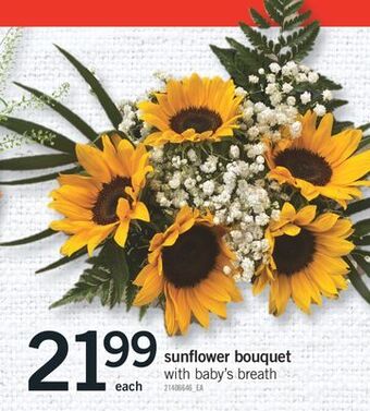 Fortinos Sunflower bouquet offer