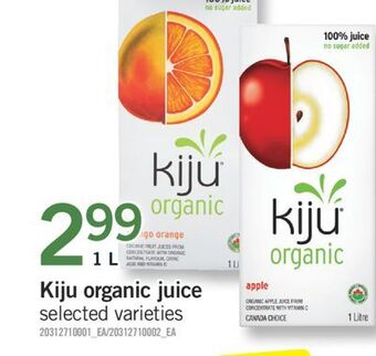 Fortinos Kiju organic juice 1 l offer