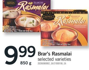Fortinos Brar's rasmalai, 850 g offer