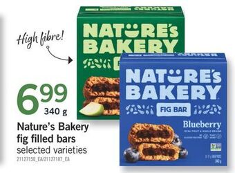 Fortinos Nature's bakery fig filled bars, 340 g offer