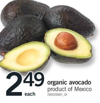 Fortinos Organic avocado offer