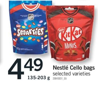 Fortinos Nestlé cello bags, 135-203 g offer