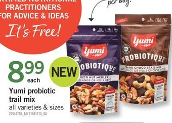 Fortinos Yumi probiotic trail mix offer