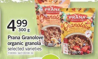 Fortinos Prana granolove organic granola, 300 g offer
