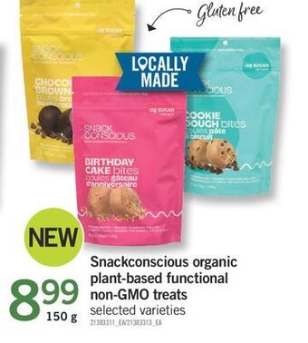 Fortinos Snackconscious organic plant-based functional non-gmo treats,150 g offer