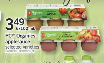 Fortinos Pc organics applesauce offer