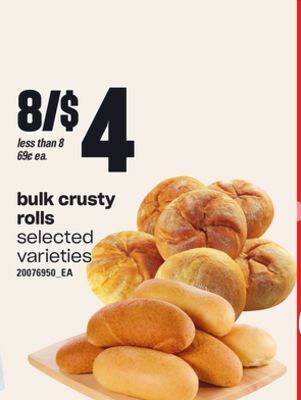 Loblaws Bulk crusty rolls offer