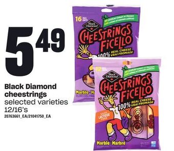 Loblaws Black diamond cheestrings, 12/16's offer
