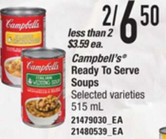 Loblaws Campbell's ready to serve soups, 515 ml offer