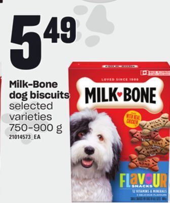 Loblaws Milk-bone dog biscuits, 750-900 g offer
