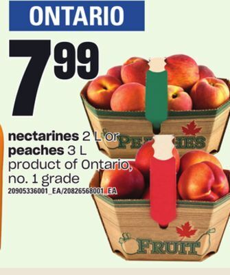 Loblaws Nectarines, 2 l or peaches, 3 l offer