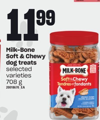 Loblaws Milk-bone soft & chewy dog treats, 708 g offer