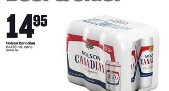 Loblaws Molson canadian, 6x473 ml cans offer