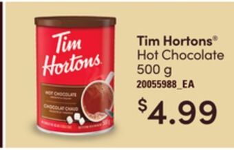 Loblaws Tim hortons hot chocolate, 500 g offer
