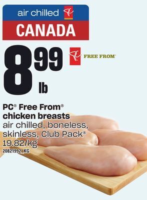 Loblaws Pc free from chicken breasts offer