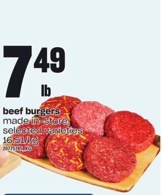 Loblaws Beef burgers offer