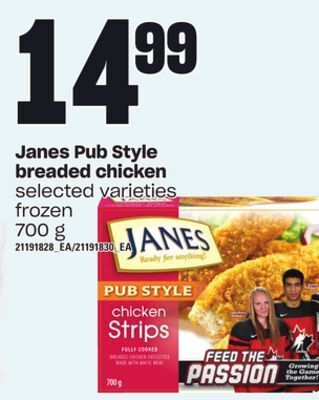Loblaws Janes pub style breaded chicken, 700 g offer