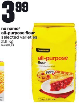 Loblaws No name all-purpose flour, 2.5 kg offer