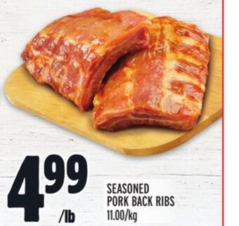 Metro Seasoned pork back ribs offer