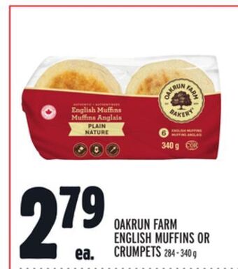 Metro Oakrun farm english muffins or crumpets offer