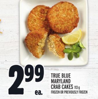 Metro True blue maryland crab cakes offer