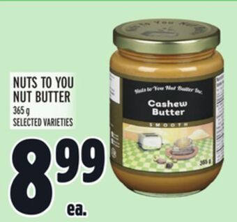 Metro Nuts to you nut butter offer