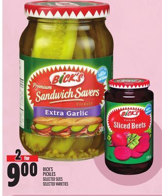 Metro Bick's pickles offer