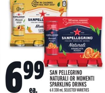 Metro San pellegrino naturali or momenti sparkling drinks offer