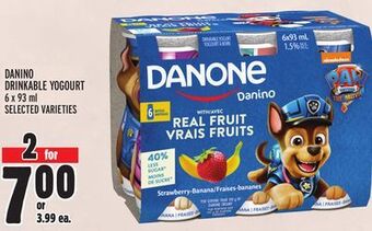 Metro Danino drinkable yogourt offer