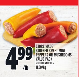 Metro Store made stuffed sweet mini peppers or mushrooms value pack offer