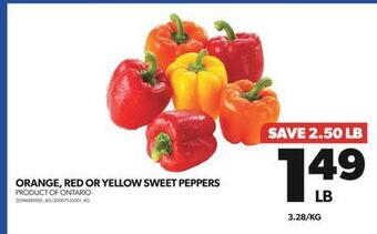 Real Canadian Superstore Orange, red or yellow sweet peppers offer