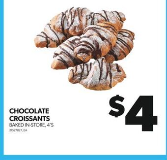 Real Canadian Superstore Chocolate croissants, 4's offer