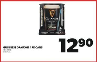 Real Canadian Superstore Guinness draught, 4 pk cans, 4x440 ml offer