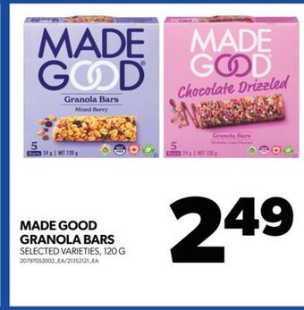 Real Canadian Superstore Made good granola bars, 120 g offer