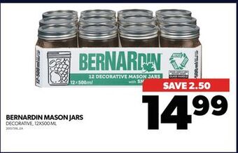 Real Canadian Superstore Bernardin mason jars, 12x500 ml offer