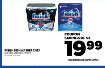 Real Canadian Superstore Finish dishwasher tabs, 72-105's offer