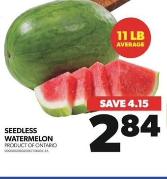 Real Canadian Superstore Seedless watermelon, 11 lb average offer