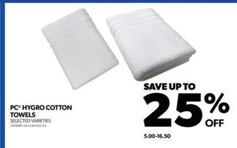 Real Canadian Superstore Pc hygro cotton towels offer